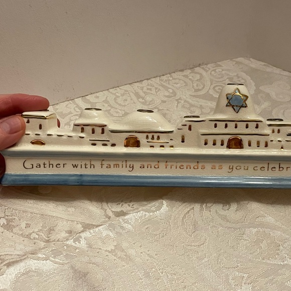 Russ Berrie old city Menorah stand.  Used - Picture 4 of 8